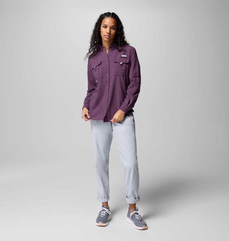 Women's PFG Bahama II Long Sleeve Shirt, Color: Dusty Purple, image 2