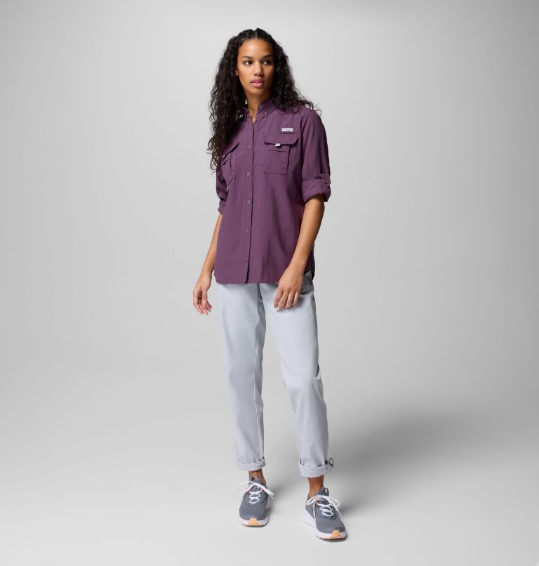 Women's PFG Bahama II Long Sleeve Shirt, Color: Dusty Purple, image 8