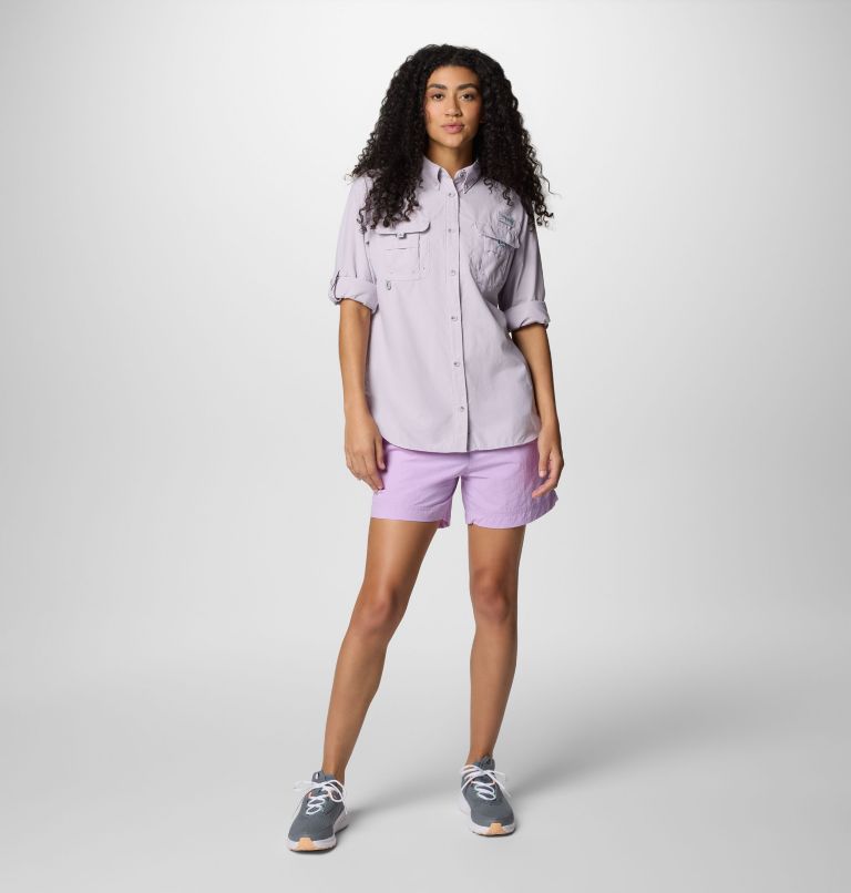 Women's PFG Bahama II Long Sleeve Shirt, Color: Lavender Pearl, image 8