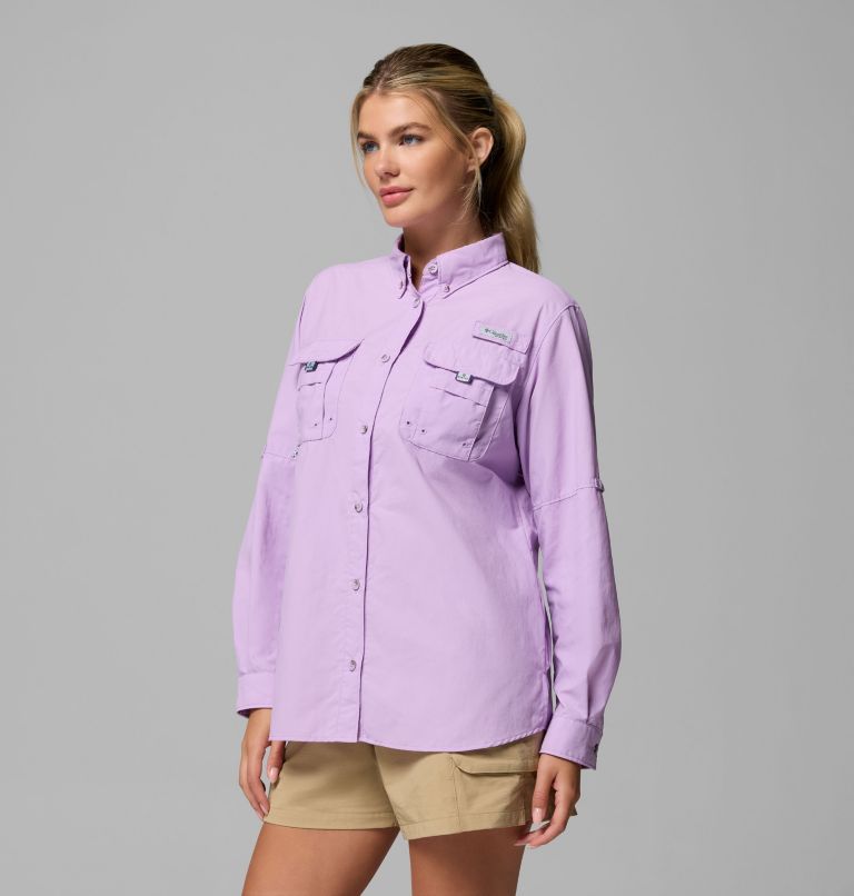 Women's PFG Bahama II Long Sleeve Shirt, Color: Hydrangea, image 4