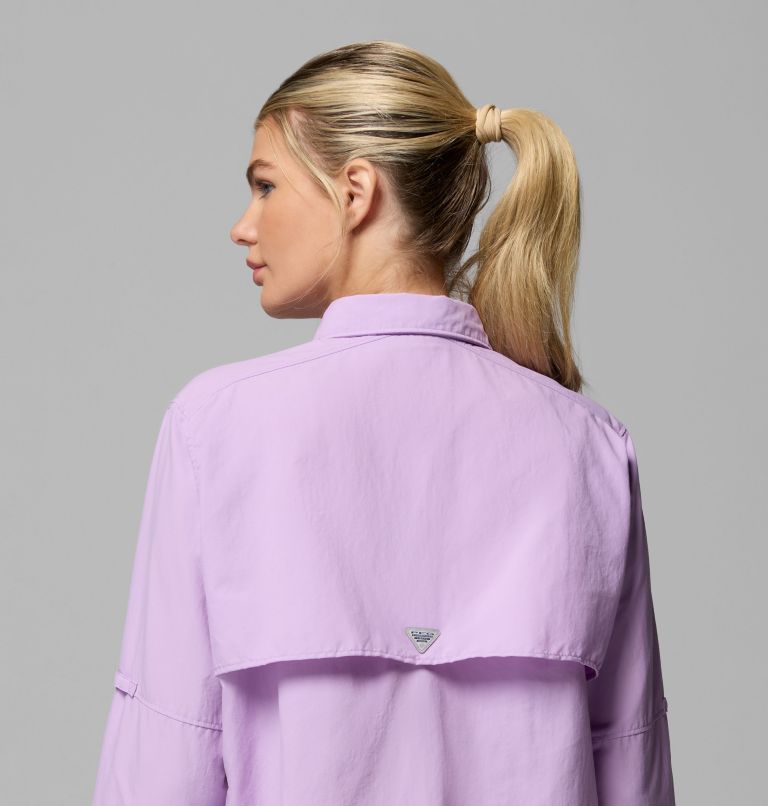 Women's PFG Bahama II Long Sleeve Shirt, Color: Hydrangea, image 8