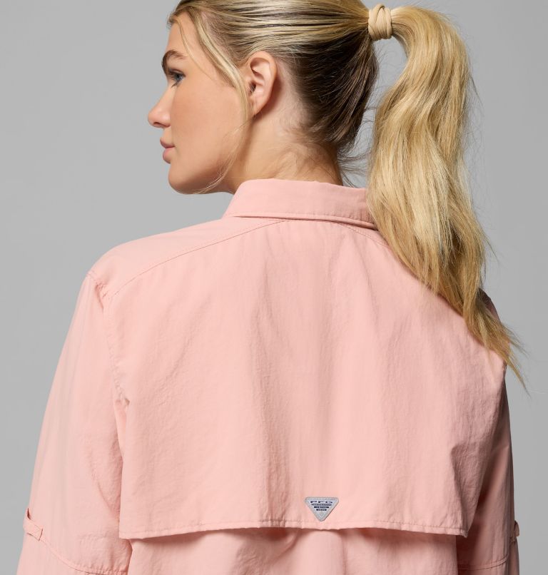 Women's PFG Bahama II Long Sleeve Shirt, Color: Faux Pink, image 8
