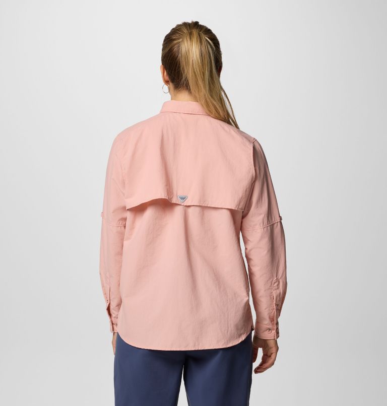 Women's PFG Bahama II Long Sleeve Shirt, Color: Faux Pink, image 2