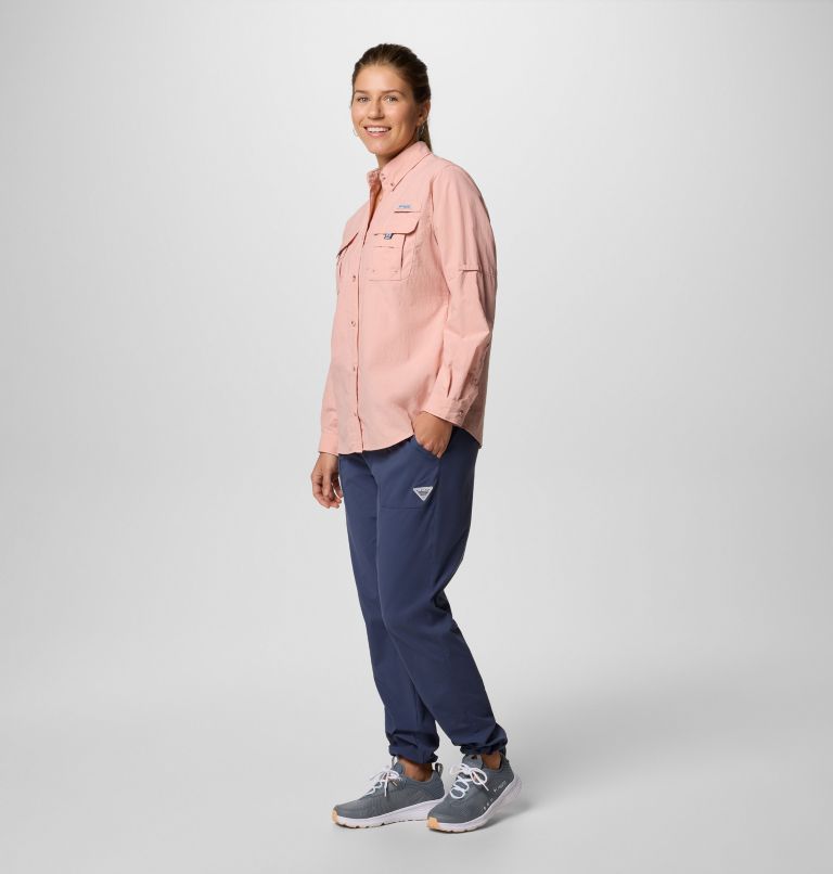 Women's PFG Bahama II Long Sleeve Shirt, Color: Faux Pink, image 6