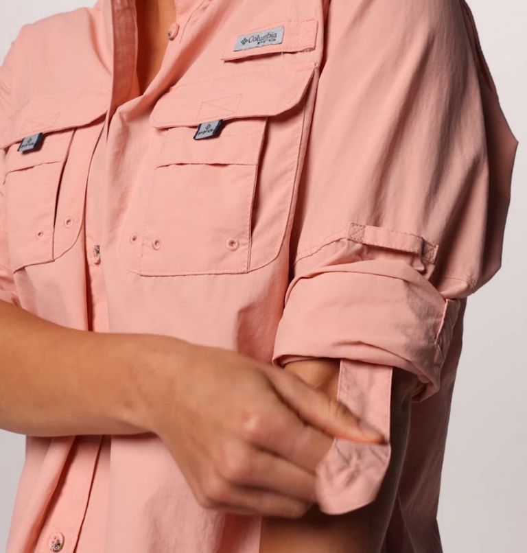 Women's PFG Bahama II Long Sleeve Shirt, Color: Faux Pink