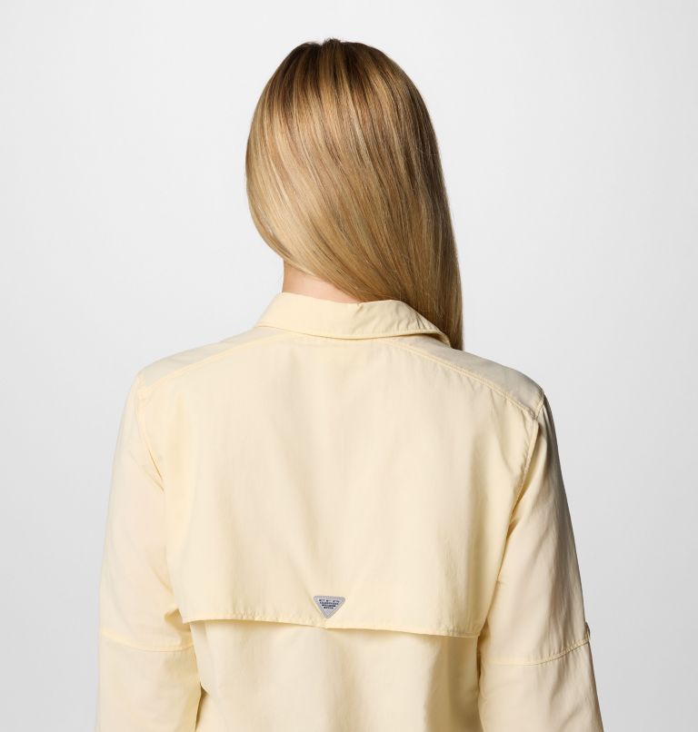 Women's PFG Bahama II Long Sleeve Shirt, Color: Lemon Wash, image 5