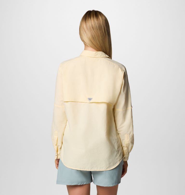 Women's PFG Bahama II Long Sleeve Shirt, Color: Lemon Wash, image 2
