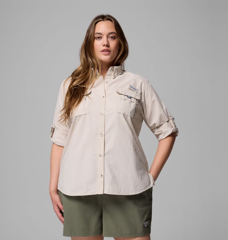 Women's PFG Bahama II Long Sleeve Shirt, Color: Dark Stone, image 5
