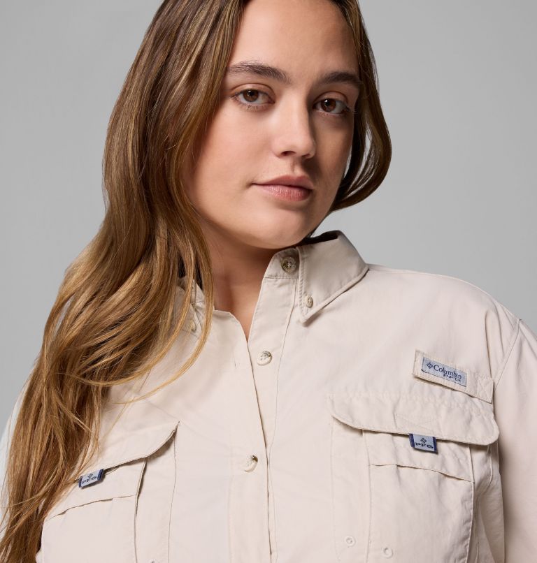 Women's PFG Bahama II Long Sleeve Shirt, Color: Dark Stone, image 7