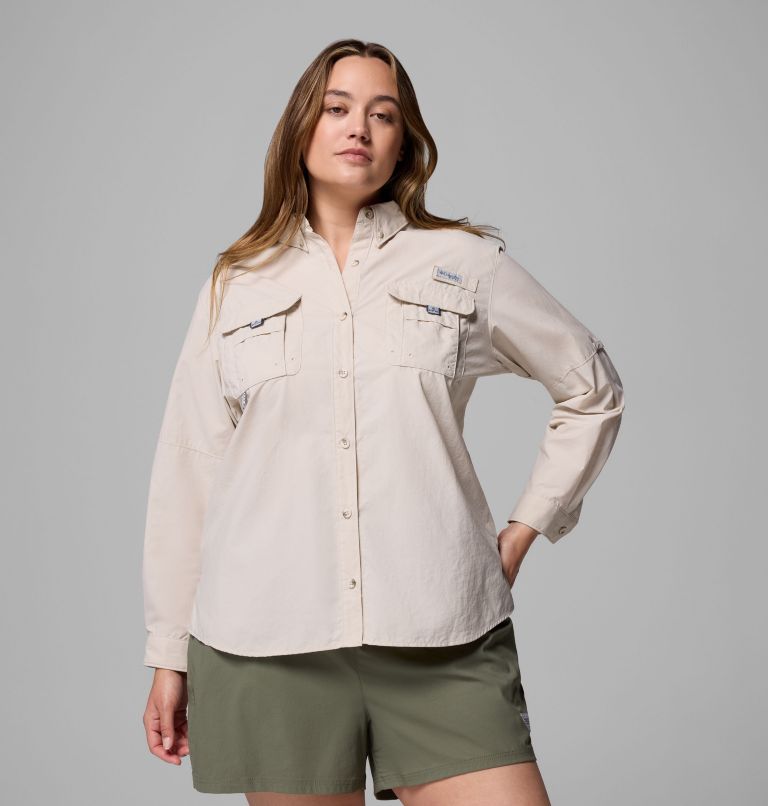 Women's PFG Bahama II Long Sleeve Shirt, Color: Dark Stone, image 1