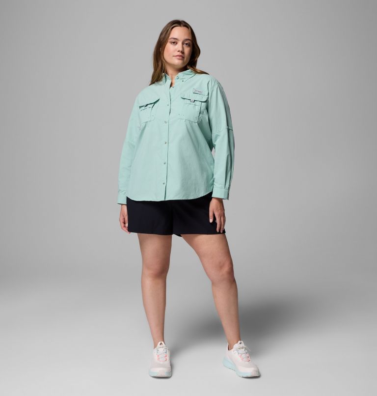 Women's PFG Bahama II Long Sleeve Shirt, Color: Misty Jade, image 2
