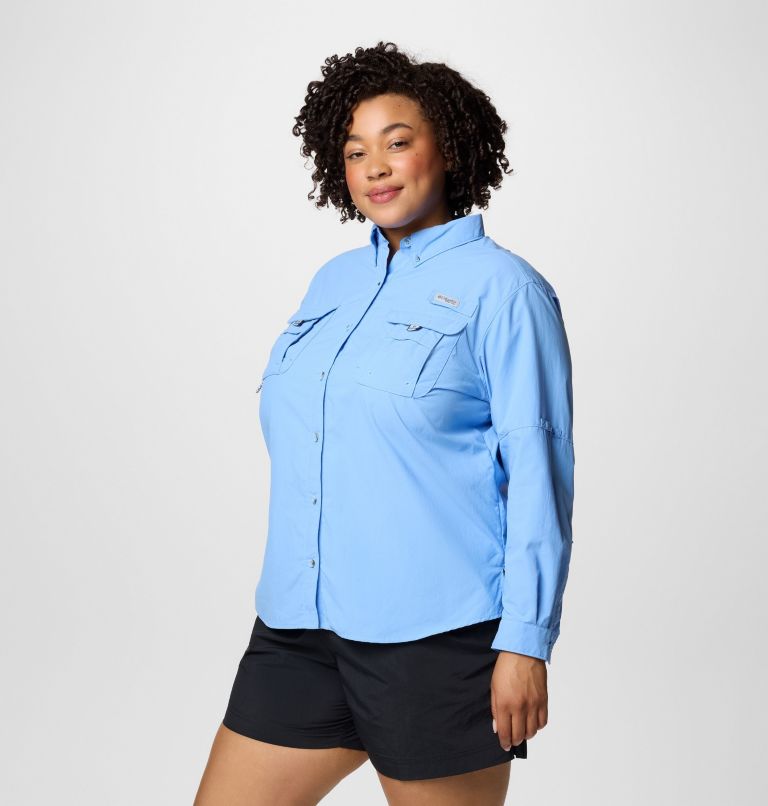 Women's PFG Bahama II Long Sleeve Shirt, Color: White Cap, image 4