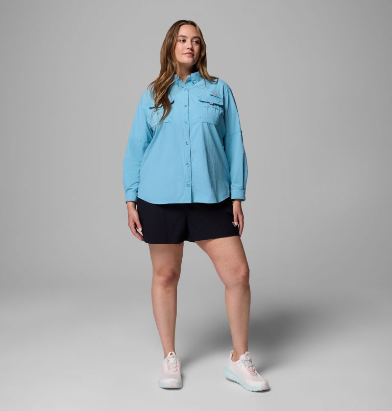 Women's PFG Bahama II Long Sleeve Shirt, Color: Vintage Blue, image 2