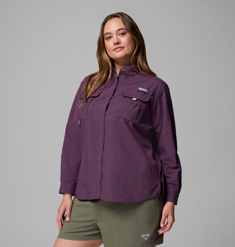Women's PFG Bahama II Long Sleeve Shirt, Color: Dusty Purple, image 4