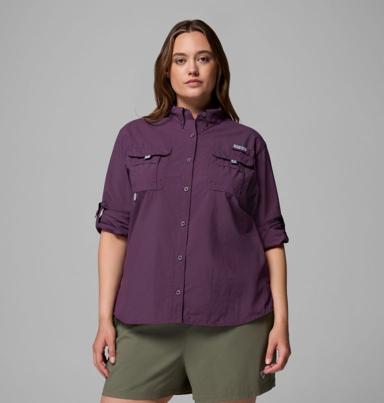 Women's PFG Bahama II Long Sleeve Shirt, Color: Dusty Purple, image 5