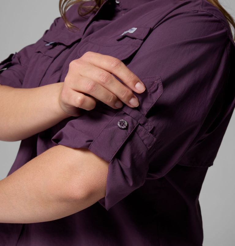 Women's PFG Bahama II Long Sleeve Shirt, Color: Dusty Purple, image 6