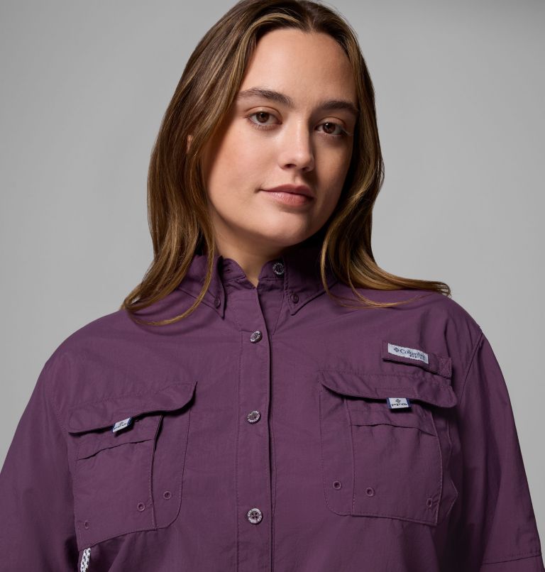 Women's PFG Bahama II Long Sleeve Shirt, Color: Dusty Purple, image 7