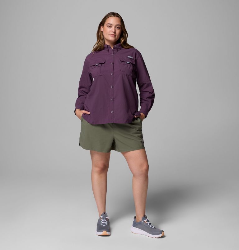 Women's PFG Bahama II Long Sleeve Shirt, Color: Dusty Purple, image 2