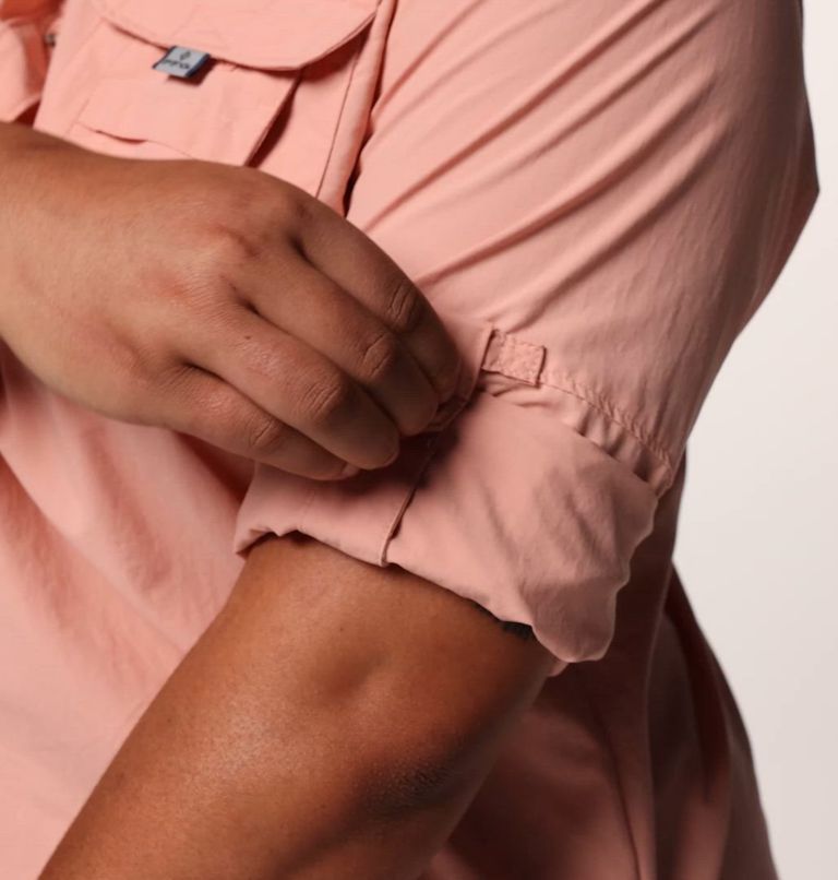 Women's PFG Bahama II Long Sleeve Shirt, Color: Faux Pink