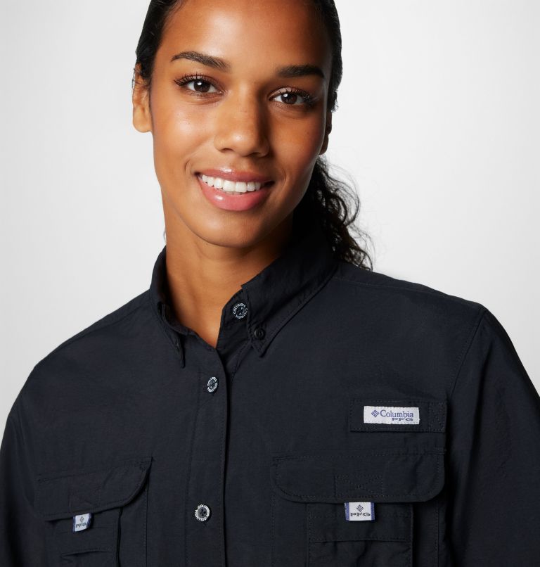 Women's PFG Bahama II Short Sleeve Shirt, Color: Black, image 5