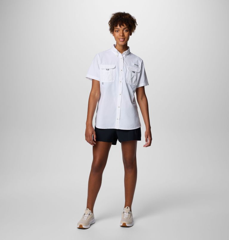 Women's PFG Bahama II Short Sleeve Shirt, Color: White, image 3