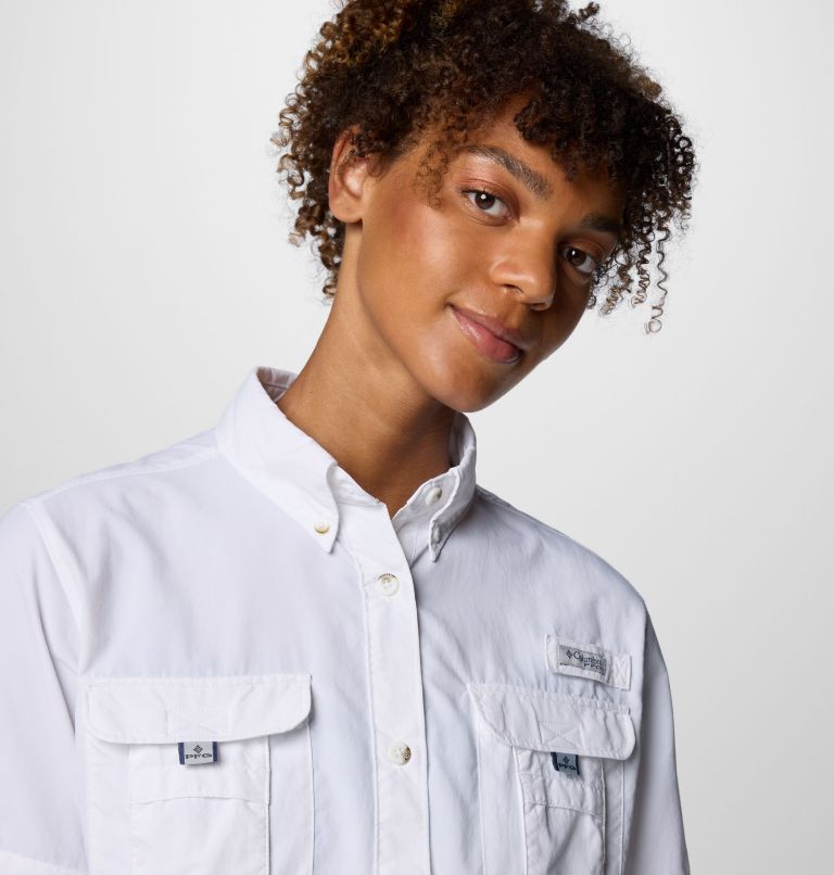 Women's PFG Bahama II Short Sleeve Shirt, Color: White, image 5