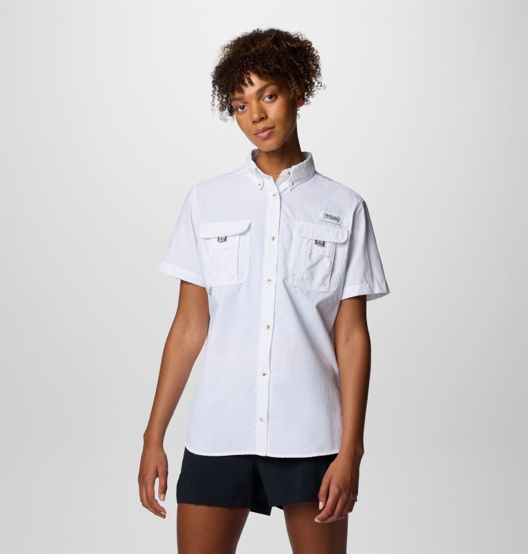 Women's PFG Bahama II Short Sleeve Shirt, Color: White, image 1
