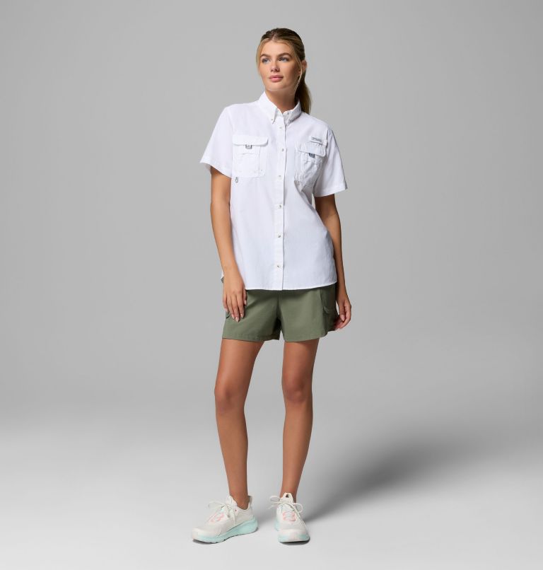 Women's PFG Bahama II Short Sleeve Shirt, Color: White, image 2
