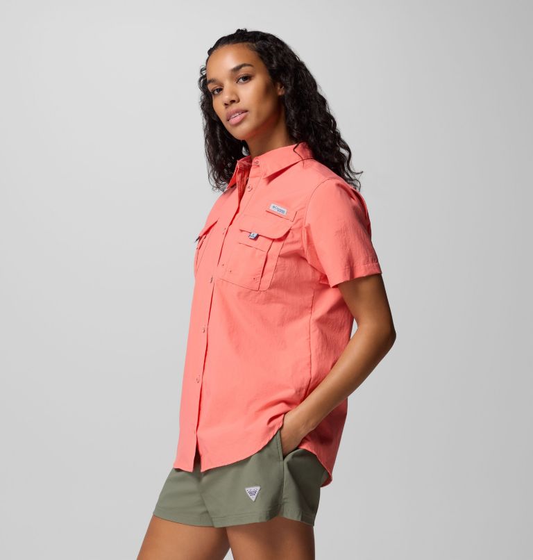 Women's PFG Bahama II Short Sleeve Shirt, Color: Melonade, image 4