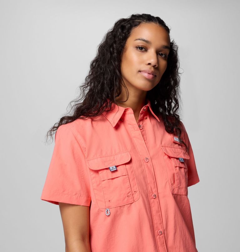 Women's PFG Bahama II Short Sleeve Shirt, Color: Melonade, image 5