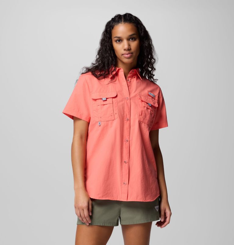 Women's PFG Bahama II Short Sleeve Shirt, Color: Melonade, image 1