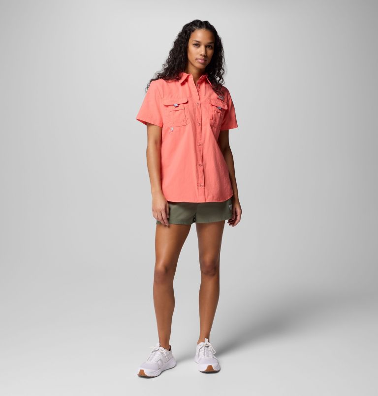 Women's PFG Bahama II Short Sleeve Shirt, Color: Melonade, image 7