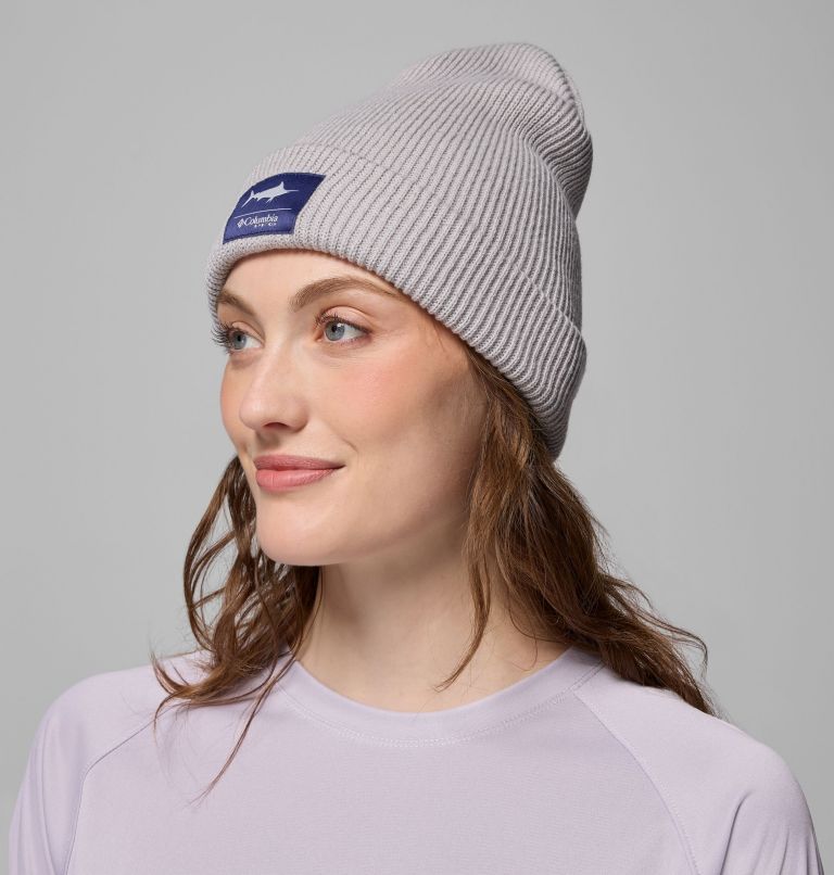PFG Cuffed Beanie, Color: Cool Grey, Marlin, image 4