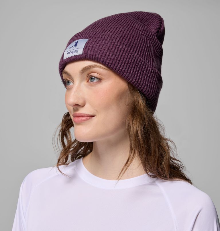 PFG Cuffed Beanie, Color: Dusty Purple, Fly, image 4