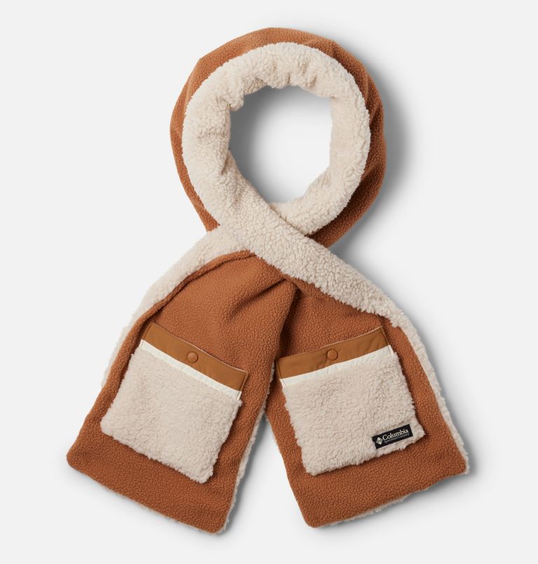Helvetia Sherpa Scarf, Color: Camel Brown, Dark Stone, image 2