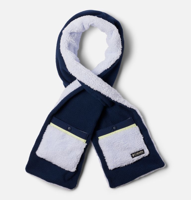 Helvetia Sherpa Scarf, Color: Collegiate Navy, Snowdrift, image 2