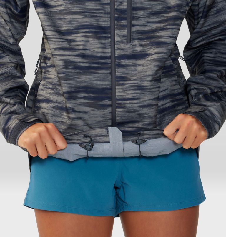 Women's Stretch Ozonic Jacket, Color: Dark Zinc Frequency Print, image 8