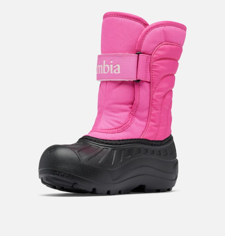 Big Kids' Powderbug Snowlite Strap Boot, Color: Pink Ice, Satin Pink, image 7