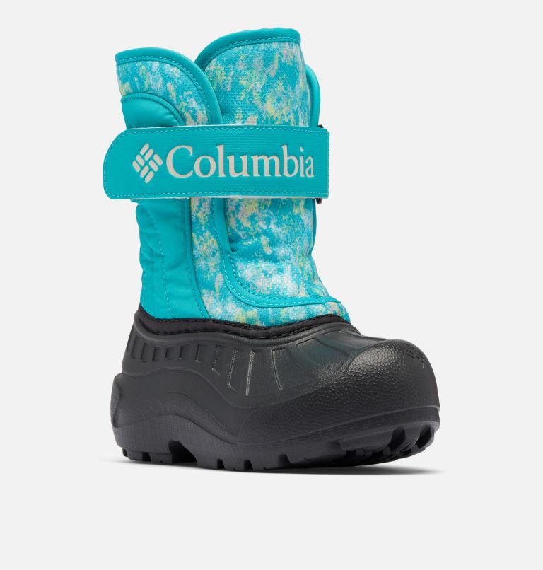 Little Kids' Powderbug Snowlite Strap Boot, Color: Geyser, Sea Salt, image 3