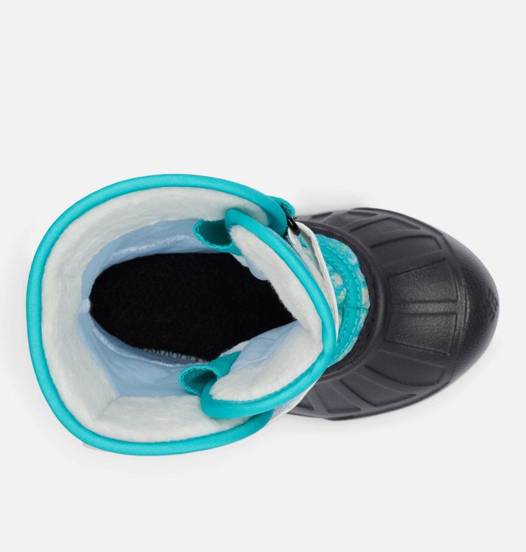 Little Kids' Powderbug Snowlite Strap Boot, Color: Geyser, Sea Salt, image 4