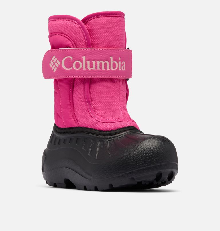 Little Kids' Powderbug Snowlite Strap Boot, Color: Pink Ice, Satin Pink, image 3
