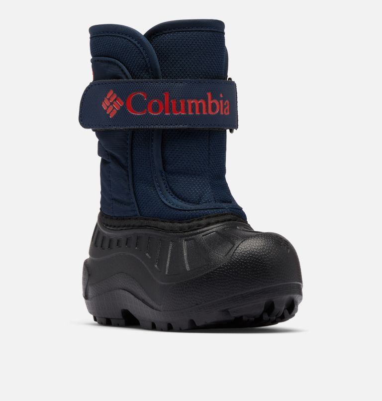Toddler Powderbug Snowlite Strap Boot, Color: Collegiate Navy, Spicy, image 3