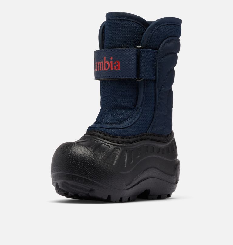 Toddler Powderbug Snowlite Strap Boot, Color: Collegiate Navy, Spicy, image 7