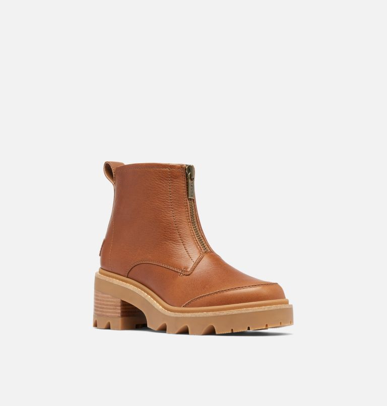 JOAN NOW Bottes à fermeture éclair pour femme, Color: Velvet Tan, Gum 2, image 7
