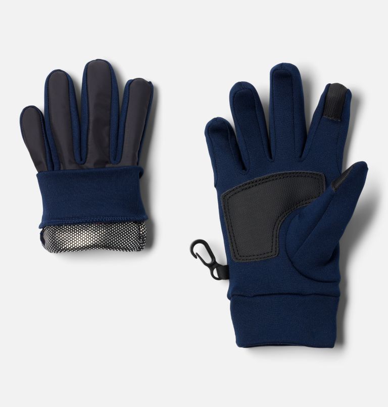 Kids' Cloudcap II Fleece Gloves, Color: Collegiate Navy, Black, image 2