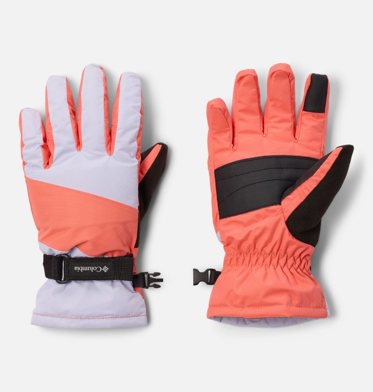Gants de ski Core III pour enfants, Color: Snowdrift, Hot Coral, image 1