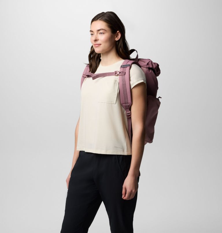 Unisex Trail Traveler 28L Rucksack, Color: Fig, Eraser Pink, image 4