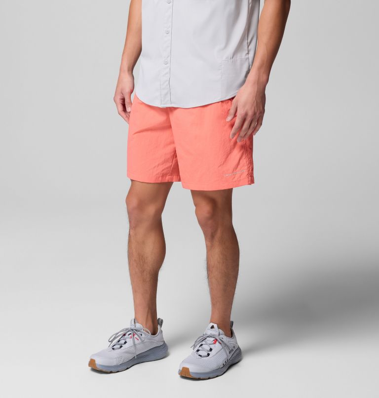 Men's PFG Backcast IV Water Shorts, Color: Melonade, image 3