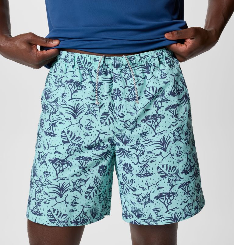 Men's PFG Super Backcast II Water Shorts, Color: Spray Marlin Chase, image 4