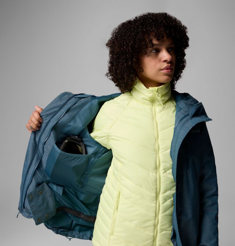 Women's Whirlibird V Interchange Jacket, Color: Everblue Cross Dye, image 8
